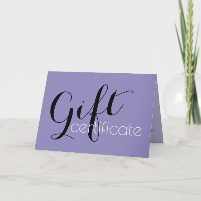 A Gift Certificate for your Ideas - Typography 2 Note Card (Front)
