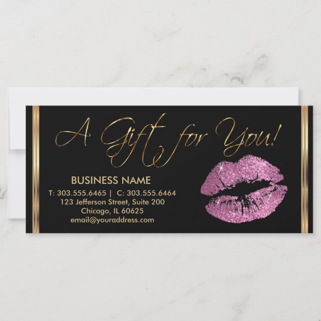 *A Gift Certificate So Pink Lipstick Business 2 (Front)