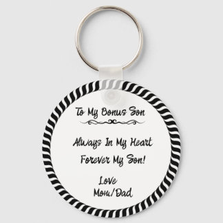 A Gift For My Bonus Son  Key Ring