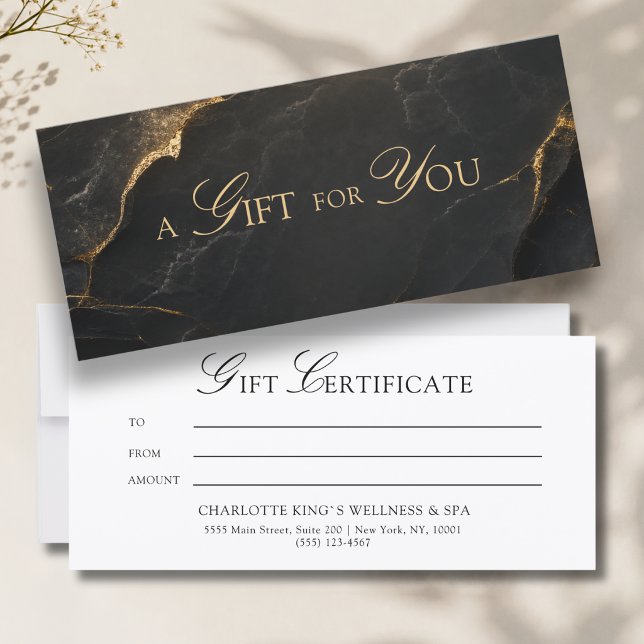 A Gift for You! Black Gold Marble (A Gift for You! Black Gold Marble Gift Cerificate)