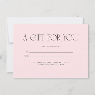 A gift for you - blush gift certificate