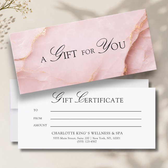 A Gift for You! Blush Pink Gold Marble (A Gift for You! Blush Pink Gold Marble Gift Certificate)