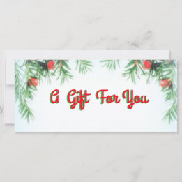 A Gift For You Cash / Certificate Retro Gift Card