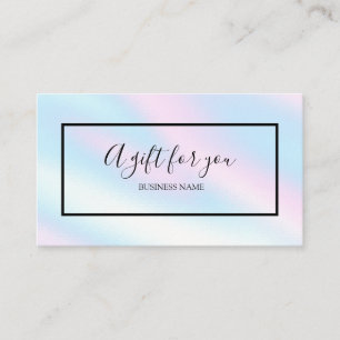 A Gift For You Chic Holographic Gift Certificate