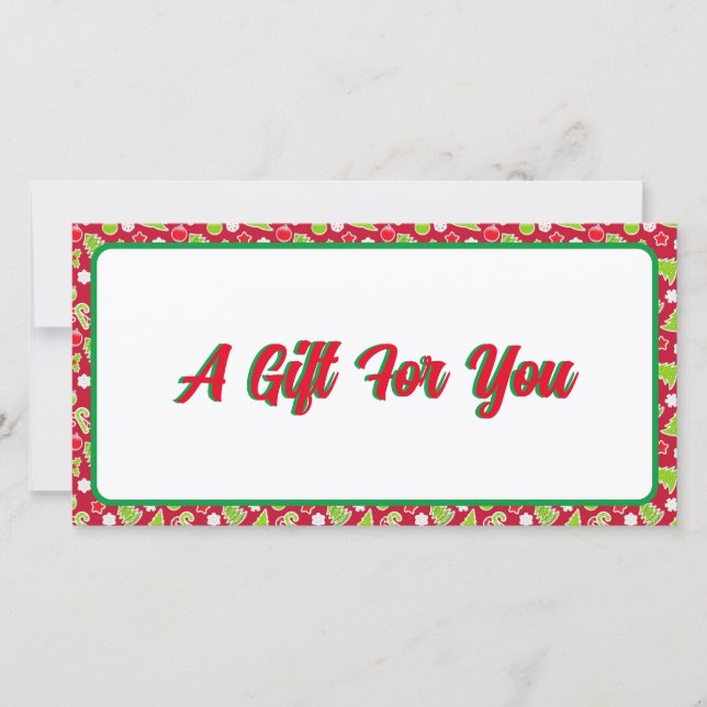 A Gift For You Editable Christmas Gift Certificate (Front)