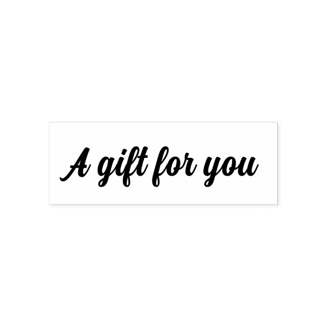A Gift for You Fancy Calligraphy Flower Pattern Fo Self-inking Stamp (Design)