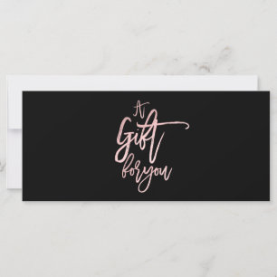 A Gift For You Pink Rose Gold Gift Certificate