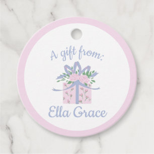 A gift from - Gift tag labels