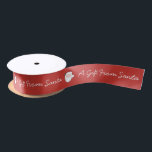 A Gift From Santa | Santa Face |  Satin Ribbon<br><div class="desc">This ribbon is perfect for gift from Santa Claus and features a cheerful Santa face on a red background with the words "a gift from Santa" in white.</div>