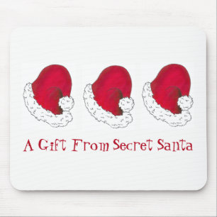 A Gift from Secret Santa Claus Red Christmas Xmas Mouse Pad