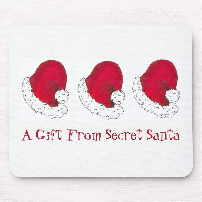 A Gift from Secret Santa Claus Red Christmas Xmas Mouse Pad (Front)