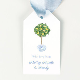 A Gift From: Sunny Lemon Tree Topiary Spring Tags