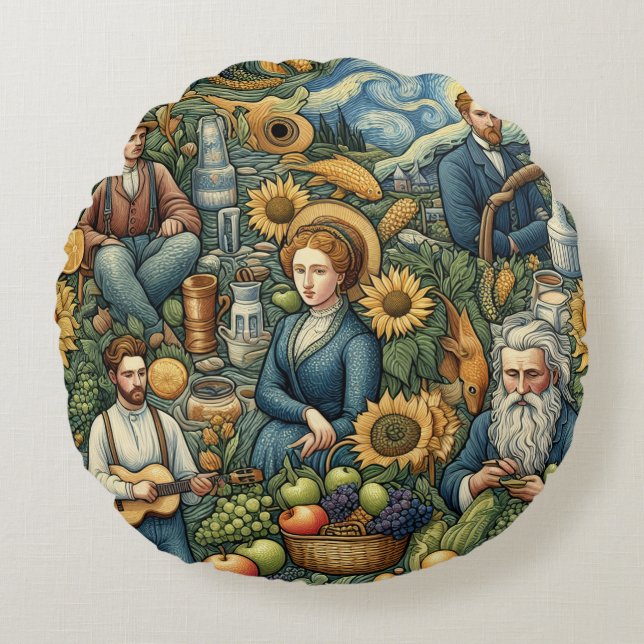 A gift full of sincerity,Pillow Round Cushion (Front)