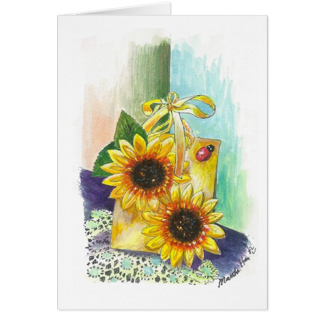 A gift with sunflowers (Front)