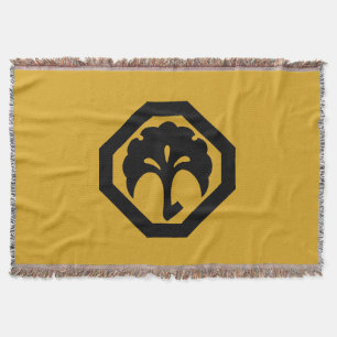 A Ginkgo Cut Into Corners Throw Blanket