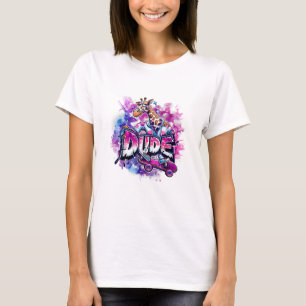 A Giraffe Wearing Pyjamas And Riding A Skateboard  T-Shirt