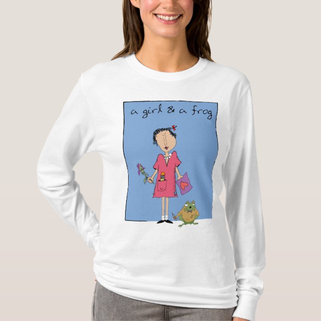 A girl and a frog. T-Shirt (Front)