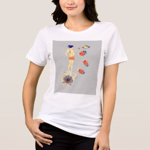 A girl and fish Tri-Blend shirt