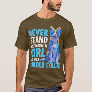 A Girl And Her Border Collie Dog Lover  T-Shirt