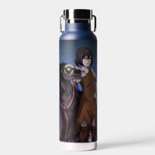 A Girl and her Dinosaur Water Bottle