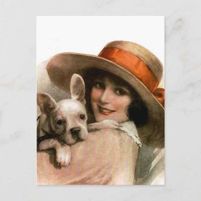 A Girl and Her Dog Postcard (Front)