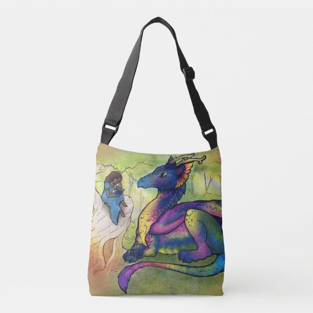 A Girl and Her Dragon Crossbody Bag (Front)