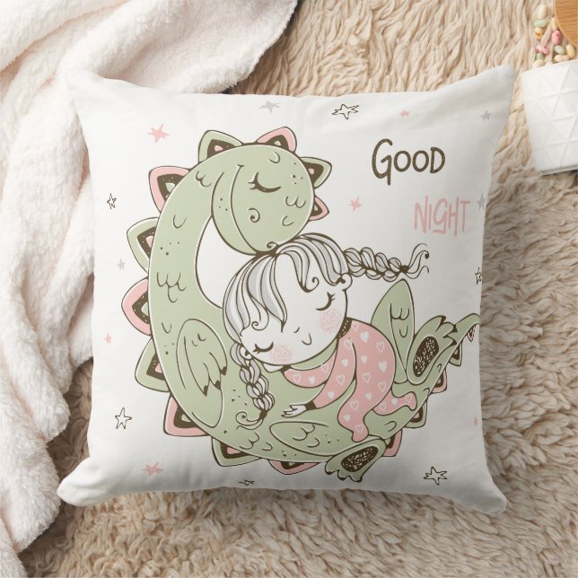 A Girl and Her Dragon Cushion (Blanket)