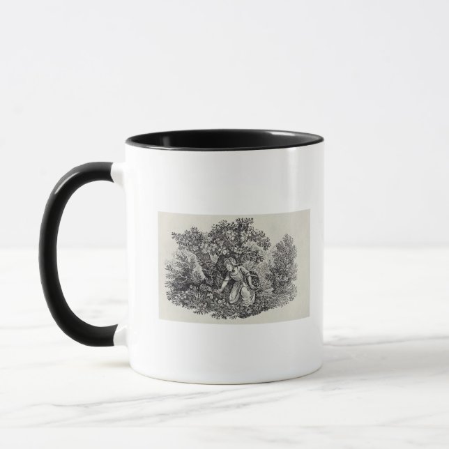 A Girl Gathering Flowers Mug (Left)
