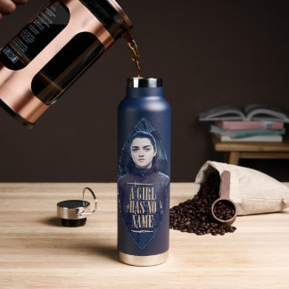 "A Girl Has No Name" Arya Stark Graphic Water Bottle