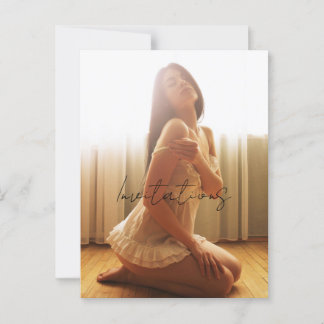 A Girl in a Lace Pajama Shirt Postcard