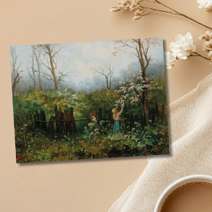 A Girl in the Garden – Olga Wisinger-Florian Postcard
