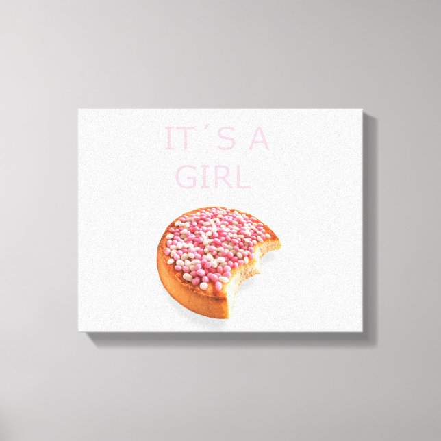 a girl is born canvas print (Front)