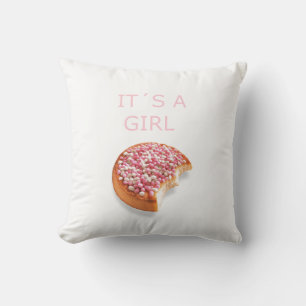a girl is born cushion