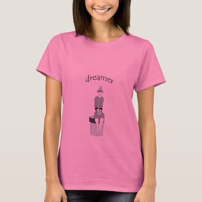 a girl sits and dreams T-Shirt (Front)