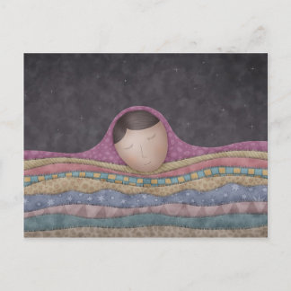 A Girl Under A Thousand Blankets Postcard