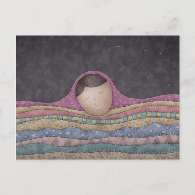 A Girl Under A Thousand Blankets Postcard (Front)