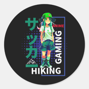 A Girl Who Loves Anime Classic Round Sticker