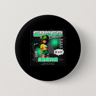 A Girl Who Loves Anime Game School Girl 6 Cm Round Badge
