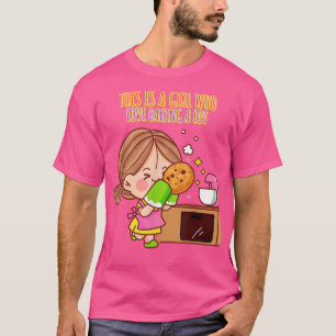 A Girl Who Loves Baking A Lot Funny Novelty T-Shirt