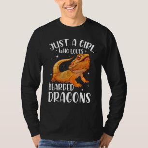 A Girl Who Loves Bearded Dragon Cute Reptitle Liza T-Shirt