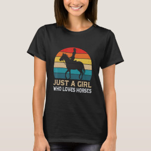 A Girl Who Loves Horses T-Shirt