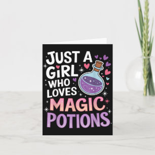 A Girl Who Loves Magic Potion Funny Halloween Card