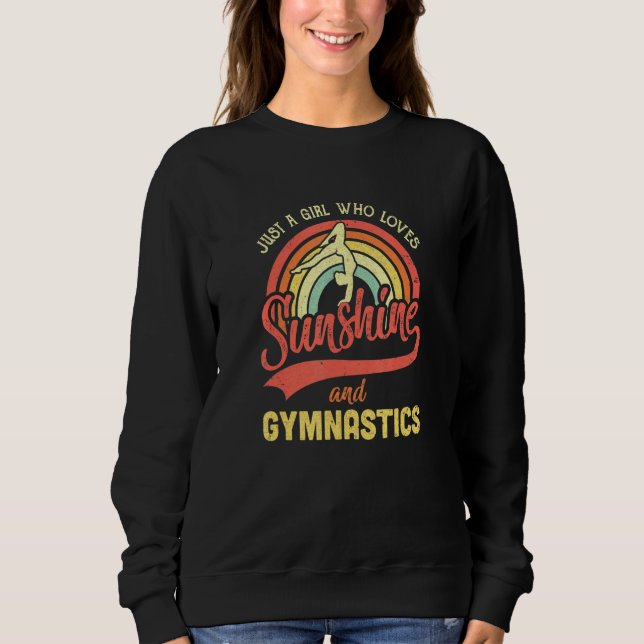 A Girl Who Loves Sunshine And Gymnastics Sweatshirt (Front)