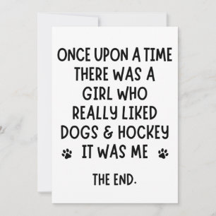 A girl who really liked Hockey and Dogs Card