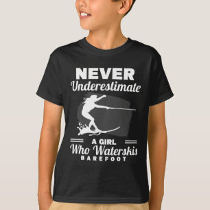 A Girl Who Waterskis Refoot Water Skiing Wave Love T-Shirt