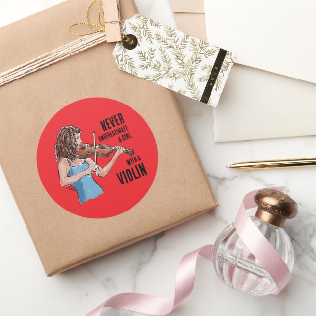 A Girl with a Violin Sticker (Gifting)