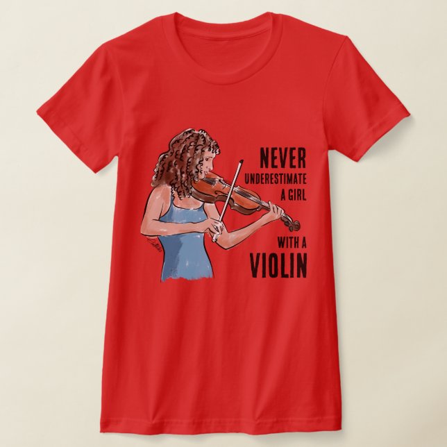 A Girl with a Violin T-Shirt (Laydown)