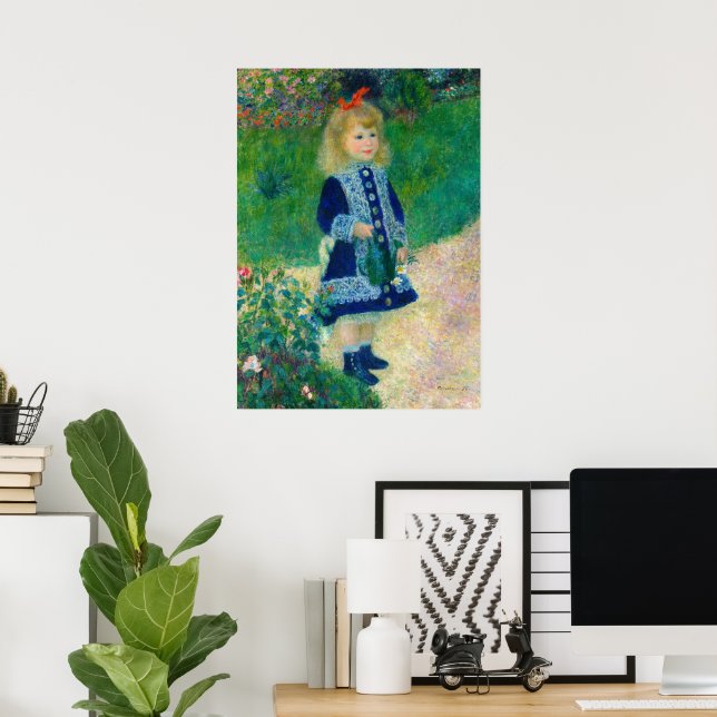 A Girl with a Watering Can by Pierre Renoir Poster (Home Office)