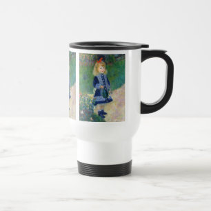 A Girl with a Watering Can by Renoir Travel Mug