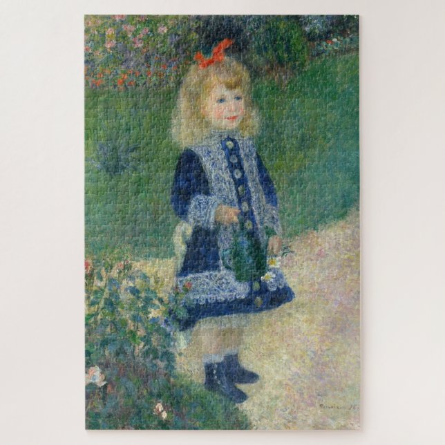 A Girl with a Watering Can: Pierre-Auguste Renoir  Jigsaw Puzzle (Vertical)